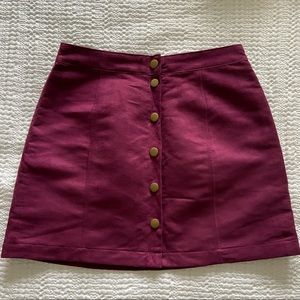 faux suede skirt